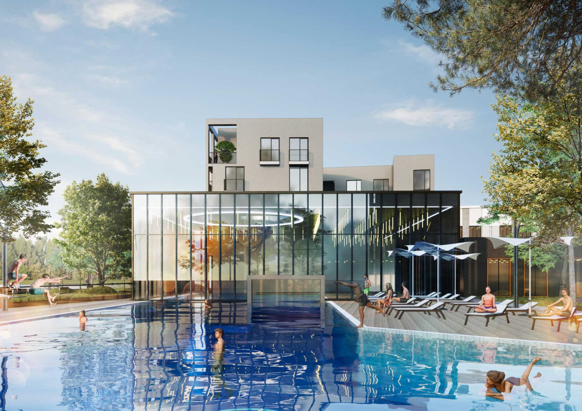 Бассейн 530 м2 на термальном курорте Фабрика отдыха в Сысерти